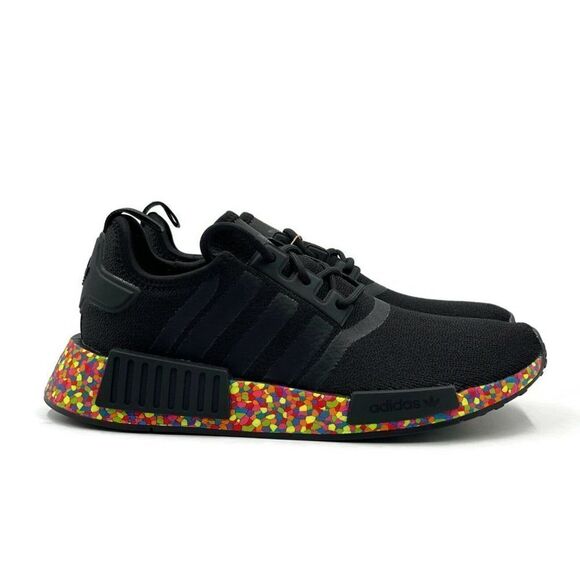 Adidas NMD R1 Men Sz 11 Casual Running Shoe Black Multicolor Trainer Sneaker NEW - Picture 1 of 11